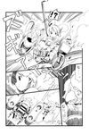  bicycle comic greyscale ground_vehicle konpaku_youmu konpaku_youmu_(ghost) monochrome multiple_girls touhou translation_request uni_mate 