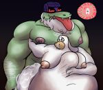 abdominal_bulge absurd_res age_difference alligator alligatorid anthro belly_squeeze big_beard big_breasts big_dom_small_sub bodily_fluids breasts crocodilian cum cum_in_mouth cum_inflation cum_inside cum_through dominant duo genital_fluids hairy hi_res impregnation inflation lagomorph leporid male male/male mammal mind_control mind_control_helmet moobs musclegut muscular nipples non-mammal_nipples old older_male overweight overweight_male penetration pregnant pregnant_male rabbit raving_rabbids rayman_(series) reptile scalie size_difference ubisoft weonraro123