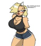 adventure_time anthro big_breasts blush breasts bronwyn cartoon_network cleavage clothed clothing female pace-maker small_waist solo thick_thighs tomboy wide_hips