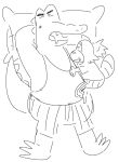 2024 alligator alligatorid anthro belly biped bottomwear clothing crocodilian duo ed_(robot_dreams) eggz6669 eyes_closed hi_res hug lying male mammal pillow procyonid raccoon rascal_(robot_dreams) reptile robot_dreams scalie shirt shorts size_difference sketch sleeping slightly_chubby topwear