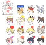  4girls 6+boys :< :3 animal_ears bandana bartz_klauser beaver_(ff2) black_hair blonde_hair bow brown_hair cait_sith's_moogle cait_sith_(ff7) cecil_harvey character_hood chibi circlet claws clive_rosfield cloud_strife commentary_request facial_mark final_fantasy final_fantasy_i final_fantasy_ii final_fantasy_iii final_fantasy_iv final_fantasy_ix final_fantasy_v final_fantasy_vi final_fantasy_vii final_fantasy_viii final_fantasy_x final_fantasy_xi final_fantasy_xii final_fantasy_xiii final_fantasy_xiv final_fantasy_xv final_fantasy_xvi firion grey_hair hair_bow headband helmet hemasers korean_commentary korean_text lightning_farron minimog moogle multiple_boys multiple_girls namingway neck_fur noctis_lucis_caelum onion_knight pink_hair ponytail rabbit_ears scar scar_on_face shantotto spiked_hair squall_leonhart terra_branford tidus tusks vaan_(ff12) vest warrior_of_light_(ff1) whisker_markings whiskers wings x_x y'shtola_rhul zidane_tribal 