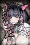  1boy 1girl after_fellatio alternate_breast_size_(larger) animal_ears animal_penis bar_censor black_choker black_hair black_mask black_nails blue_archive blush bob_cut bracelet breasts breasts_out cat_boy cat_ears cat_girl censored choker clothes_lift colored_inner_hair commentary_request cum cumdrip_from_penis earrings erection extra_ears fingernails furry furry_male furry_with_non-furry halo hand_on_another's_head hetero highres huge_penis interspecies jewelry kazusa_(band)_(blue_archive) kazusa_(blue_archive) large_breasts large_penis lipstick_mark lipstick_mark_on_chest lipstick_mark_on_leg lipstick_mark_on_penis lipstick_mark_on_stomach looking_at_viewer maabo_harusame mask mask_pull mouth_mask multicolored_hair nail_polish official_alternate_costume open_mouth penis piercing pink_eyes pink_hair pink_lips ring ring_light_reflection saliva saliva_trail shiny_skin shirt shirt_lift short_hair solo_focus stray_pubic_hair sweat testicles two-tone_hair v white_shirt 
