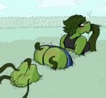 anthro big_butt blush blushing_profusely bodily_fluids butt drooling electronic_arts elemental_creature feet female flora_fauna foot_fetish hi_res humanoid makeup oral oral_penetration peablaze_(leafpaw) peashooter_(pvz) penetration plant plants_vs._zombies popcap_games running_makeup saliva solo squirming stuck stuck_in_ground tears teddypaws tentacle_in_mouth tentacle_penetration tentacles through_ground tickle_fetish tickle_torture tickling trapped vines