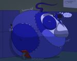 2023 anthro aroused belly bench big_belly blue_body blue_clothing blue_countershading blue_fur blue_panties blue_tail blue_thought_bubble blue_underwear blueberry_inflation bow_panties bow_underwear butt cheerleader cheerleader_outfit chelsea_(sheepie) clothed clothing colored countershade_torso countershading duo ear_piercing eye_roll female female_anthro fruit_inflation fur furniture_damage gloves_(marking) heartbeat hi_res huge_belly hyper hyper_belly hyper_inflation inflation lace_panties locker locker_bench locker_room mammal markings melissa_(sheepie) midriff monobutt murid murine panties pantsless pantsless_anthro pantsless_female partially_clothed partially_clothed_anthro partially_clothed_female piercing puffed_cheeks rat rat_tail rodent shaded sheepie_(artist) sitting sitting_on_another spherical_inflation squish tail thought_bubble underwear