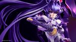  artist_request blue_eyes bodysuit breasts hair_intakes highres katana long_hair medium_breasts mitsurugi_meiya muvluv pilot_suit ponytail shiny shiny_clothes skin_tight solo sword very_long_hair wallpaper weapon 