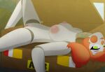 animatronic areola blush breasts car car_trunk circus_baby_(fnaf) clitoris eleanor_(fnaf) eyeshadow female five_nights_at_freddy's five_nights_at_freddy's:_fazbear_frights garbage_dump genitals hair hi_res humanoid joints lipstick long_neck looking_at_viewer lying machine makeup moopsart navel nipples nude nude_female on_back pigtails public public_exposure public_nudity red_hair robot robot_joints scottgames scrap_yard segmented_body solo to_be_beautiful trash vehicle vulva