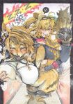  2girls a-deruhyde afterimage against_fourth_wall animal_ears ass_ripple biting biting_another's_tail black_border black_gloves black_nose blonde_hair border breasts burnice_white cat_ears cat_girl cat_tail clothes_pull commentary_request cutoffs dated deep_skin denim denim_shorts detached_sleeves drooling eyelashes eyewear_on_head fangs female_masturbation fingering fingerless_gloves fingernails fire fluffy_tail foreshortening furry furry_female furry_with_non-furry gloves grabbing_another's_breast green_eyes groping heart heart-shaped_pupils heavy_breathing interlocked_mars_and_venus_symbols interspecies large_breasts looking_at_another mars_symbol masturbation motion_lines multiple_girls nipple_stimulation one_breast_out open_mouth pulchra_fellini pussy_juice raised_eyebrows red_eyes rolling_eyes saliva sharp_fingernails shirt shorts shorts_around_thighs shorts_pull signature spanking speech_bubble spiked_boots spoken_heart standing sweat symbol-shaped_pupils tail tile_floor tiles tongue tongue_out torogao traditional_media twintails venus_symbol white_shirt yellow_fur yuri zenless_zone_zero 
