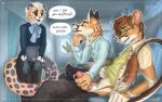 absurd_res aircraft airplane anthro binaryfox blue_eyes bottomwear bottomwear_down brown_body brown_fur brown_hair cellivar chair clothed clothing clothing_lift covering covering_crotch dialogue digital_media_(artwork) dipodomyine erection eyewear flight_attendant fully_clothed fur furniture genitals glasses group hair heteromyid hi_res inside kangaroo_rat looking_pleasured male male/male mammal markings masturbation on_chair pants pants_down partially_clothed penis pink_nose public public_erection public_masturbation rodent shaded shirt shirt_lift signature sitting sitting_on_chair smile speech_bubble tail tailbyte taily_(tailbyte) text tongue topwear vehicle white_hair yellow_eyes