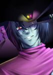  1boy 1girl 2others absurdres aqua_skin backrooms_(creepypasta) blue_hair colored_skin commentary deltarune derivative_work friend_(deltarune) green_robe heterochromia highres holding holding_sword holding_weapon kris_(dark_world)_(deltarune) kris_(deltarune) multiple_others mythp1xel pink_hair pink_scarf pink_skin poster_redraw ralsei red_eyes reptile_girl robe scarf solo_focus susie_(dark_world)_(deltarune) susie_(deltarune) sword utdr_(toby_fox) weapon 