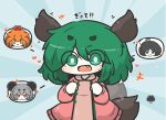  +++ 4girls :d afterimage anchor_symbol animal_ears black_hair blush_stickers brown_hair chibi commentary_request dog_ears dog_girl dog_tail dress fang green_eyes green_hair grey_hair hat heart highres jacket kasodani_kyouko mini_hat mouse_ears multiple_girls murasa_minamitsu nazrin open_clothes open_jacket orange_eyes pink_dress pink_jacket red_eyes sailor_hat sea_urchin short_eyebrows smile solo_focus spoken_character tail tail_wagging thick_eyebrows tilted_headwear toramaru_shou touhou translation_request uni_souchou white_hat 