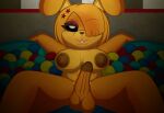 animatronic anthro areola ball_pit balls big_breasts black_eyes bonfie_(cryptiacurves) breasts buckteeth clothing erection eyeshadow five_nights_at_freddy's five_nights_at_freddy's:_fazbear_frights genitals gynomorph hair hair_over_eye hi_res intersex into_the_pit lagomorph leporid looking_at_viewer lying machine makeup mammal moopsart navel nude nude_gynomorph on_back one_eye_obstructed overalls penis presenting presenting_penis public public_exposure public_nudity pupils rabbit robot scottgames solo spring_bonnie_(fnaf) star star_accessory star_hair_accessory teeth white_pupils