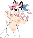 anthro areola black_ears breasts cartoon_freckles cherub_garden countershade_arms countershade_torso countershading dipstick_hair dipstick_tail dove_the_hedgehog eulipotyphlan eyelashes fan_character featureless_crotch female freckles grey_eyes hair head_tuft hedgehog hi_res highlights_(coloring) mammal markings navel nipples nude one_fang paws pink_areola pink_highlights pink_nipples pink_nose pink_tongue sega solo sonic_the_hedgehog_(series) tail tail_markings tan_arms tan_torso tied_hair tongue translucent translucent_hair tuft white_body