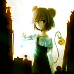  animal_ears bad_id bad_pixiv_id eruei grey_hair jewelry mouse mouse_ears mouse_tail nazrin pendant red_eyes short_hair solo tail touhou 