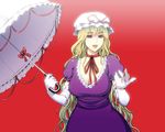  blonde_hair elbow_gloves gloves hat konton long_hair purple_eyes solo touhou umbrella white_gloves yakumo_yukari 