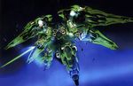  energy_sword gundam gundam_unicorn highres kshatriya mecha no_humans space sword weapon 