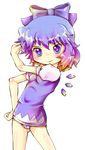  bad_id bad_pixiv_id blush bow cameltoe cirno gradient_hair hair_bow multicolored_hair panties purple_eyes rarami solo touhou underwear wings 