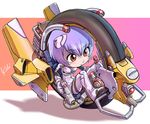  ayanami_rei blue_hair bodysuit chibi kiichi monowheel neon_genesis_evangelion plugsuit red_eyes solo wheel white_bodysuit 