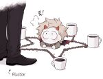  0o0_w_o0 2boys chibi coffee coffee_mug collared_shirt craig_tucker cup demon_horns demon_wings horns long_sleeves male_focus mug multiple_boys shirt south_park south_park:_phone_destroyer summoning tweek_tweak wings 