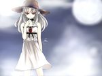  bad_id bad_pixiv_id hat highres melty_blood pointy_ears red_eyes solo topzter tsukihime white_len 