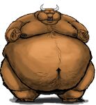  anthro belly belly_overhang big_belly bovid bovine brown_body brown_fur cattle chubby_cheeks comerboy75 double_chin fur hi_res hooves horn humanoid_hands male mammal moobs morbidly_obese morbidly_obese_anthro morbidly_obese_male navel neck_rolls nipples obese obese_anthro obese_male overweight overweight_anthro overweight_male simple_background solo standing thick_thighs white_background wide_hips 