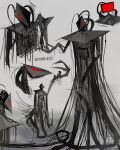  2024 34rth3r 4_clas 4_fingers am_(ihnmaims) ambiguous_focus ambiguous_gender ambiguous_humanoid beak black_and_white_and_red english_text fingers grey_background hair hi_res human humanoid humanoid_focus i_have_no_mouth_and_i_must_scream insult larger_ambiguous larger_humanoid logo looking_at_another machine macro male male_human mammal metal multiple_images pulling_hair red_eyes red_sclera red_screen robot screen simple_background size_difference sketch_page smaller_human smaller_male solo solo_focus ted_(ihnmaims) text touching_hair wire 
