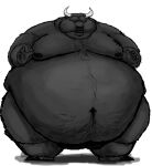  anthro belly belly_overhang big_belly black_body black_fur bovid bovine cattle chubby_cheeks comerboy75 double_chin fur hi_res hooves horn humanoid_hands male mammal moobs morbidly_obese morbidly_obese_anthro morbidly_obese_male navel neck_rolls nipples obese obese_anthro obese_male overweight overweight_anthro overweight_male simple_background solo standing thick_thighs white_background wide_hips 