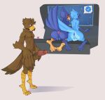  anthro anus avian balls big_penis eaglerick falco_lombardi foreskin genitals group hi_res korsakovmapo8 male male/male nintendo penis star_fox trio twitter 