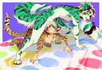  absurd_res all_fours anthro blue_eyes duo felid femboy genitals hi_res humanoid_genitalia humanoid_penis male male/male male_anthro mammal nude pantherine penis stripes tiger tokkot twister 