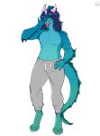  2024 3_horns absurd_res alpha_channel anthro aquatic_dragon blue_body blue_hair blue_scales dragon frill_(anatomy) glowing glowing_horn green_body green_scales hair hi_res horn lead_(leadscales) long_hair looking_at_viewer male marine multi_horn mythological_creature mythological_scalie mythology one_eye_closed orange_eyes pink_horn purple_horn scales scalie simple_background solo striped_body striped_scales stripes thericegoat tongue tongue_out transparent_background wink 
