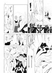  comic death dying greyscale highres hijiri_byakuren long_hair monochrome multiple_girls nazrin nonohara_nyorai short_hair toramaru_shou touhou translated very_long_hair 