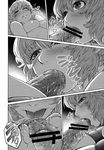  blush breasts censored comic doujinshi fellatio futa_with_female futanari greyscale hairband highres imizu_(nitro_unknown) incest komeiji_koishi komeiji_satori licking medium_breasts monochrome multiple_girls non-web_source one_eye_closed oral panties penis saliva scan short_hair siblings sisters sweat thighhighs tongue topless touhou underwear veins veiny_penis wince 