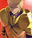  armor blonde_hair drawr earrings fate/zero fate_(series) gilgamesh jewelry male_focus mosako red_eyes solo 