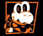 2019 absurd_res anthro bandanna black_bandanna black_kerchief black_sclera bone datbx digital_media_(artwork) dry_bones hi_res kerchief koopa koopa_troopa male mario_bros multicolored_bandanna multicolored_kerchief nintendo orange_bandanna orange_body orange_eyes orange_kerchief orange_nose scalie skeleton skull solo standing two_tone_bandanna two_tone_kerchief undead