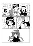  4girls blush blush_stickers closed_eyes comic greyscale highres houjuu_nue kumoi_ichirin monochrome multiple_girls murasa_minamitsu nazrin nibi open_mouth smile touhou translation_request 