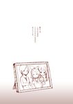  3girls bad_id bad_pixiv_id closed_eyes comic gyari_(imagesdawn) hatsune_miku kagamine_rin meiko monochrome multiple_girls picture_frame ribbon simple_background smile translated vocaloid 
