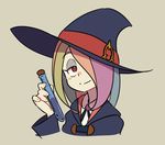  ammonio hair_over_one_eye hat little_witch_academia long_hair red_eyes solo sucy_manbavaran test_tube witch witch_hat 