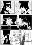  1girl a.hebmuller bad_id bad_pixiv_id car comic driving formal greyscale ground_vehicle highres monochrome motor_vehicle necktie original road seat translated 