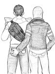  alex_mercer ass ass_grab assassin's_creed_(series) bad_id bad_pixiv_id crossover denim desmond_miles greyscale hood hooded_jacket jacket jeans male_focus monochrome multiple_boys newspaper pants prototype_(game) yaoi 