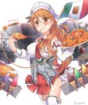  alcohol breasts brown_eyes brown_hair cheese_trail eating flag food fork heart heart_of_string holding holding_pizza ice_cream ice_cream_cone ido_(teketeke) italian_flag italy kantai_collection large_breasts littorio_(kantai_collection) long_hair looking_at_viewer machinery meatball miniskirt pasta pizza skirt smile solo spaghetti spaghetti_and_meatballs thighhighs turret wine 
