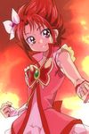  clenched_hands cure_rouge magical_girl manji_(tenketsu) natsuki_rin precure red_eyes red_hair short_hair sketch smile solo yes!_precure_5 