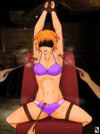  arms_up backscratcher bdsm bikini black_blindfold blindfold blonde_hair bondage bound bound_arms bra highres molestation panties pink_bikini pink_bra pink_panties poking restrained seikon_no_qwaser swimsuit teasing teresa_beria tickle_torture tickling tickling_armpits tickling_legs underwear underwear_only 
