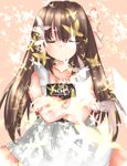  ayuhito bangs blush book brown_hair bury closed_eyes coco_(bury) hair_ribbon long_hair ribbon sidelocks solo 