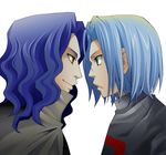  blue_hair coat furinto_(pokemon) green_eyes kojirou_(pokemon) male_focus multiple_boys pokemon pokemon_(anime) purple_hair sebuchin team_rocket uniform yellow_eyes 