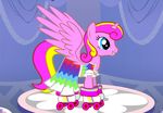  cherry equine female food friendship_is_magic horn invalid_color mammal my_little_pony pie princess rainbow royalty skates smile solo winged_unicorn wings 