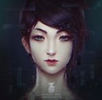  artist_name banned_artist black_hair catherine_chun closed_mouth face green_eyes lips looking_at_viewer paul_kwon portrait solo soma_(frictional_games) watermark web_address 