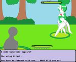  anthro breasts female gardevoir green_hair hair human interspecies lil_scooter56 mammal nintendo nipple_suck nipples pok&eacute;mon pok&eacute;philia red_eyes sucking text video_games white_skin 