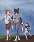  anna_the_sergal aspeel breasts child cute female fluffy male nude purple_eyes sergal small_breasts smile summer walking young 