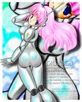  blue_eyes doll_joints high_heels mechanical_arm milk_seiki nude pink_hair robot robot_joints silver_skin 