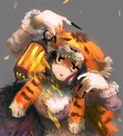  fingernails indivisible jitome kareido_(kaleidoscope) lantern long_fingernails nail_polish razmi_(indivisible) solo tiger_pelt 