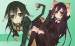  :&lt; animal_ears black_hair bunbun highres machiya_matia polyphonica:the_black shinkyoku_soukai_polyphonica wallpaper 